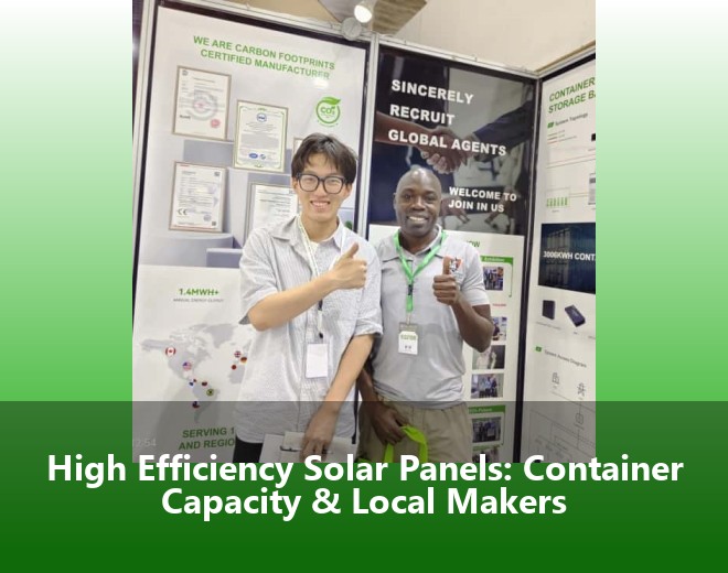 High Efficiency Solar Panels: Container Capacity & Local Makers